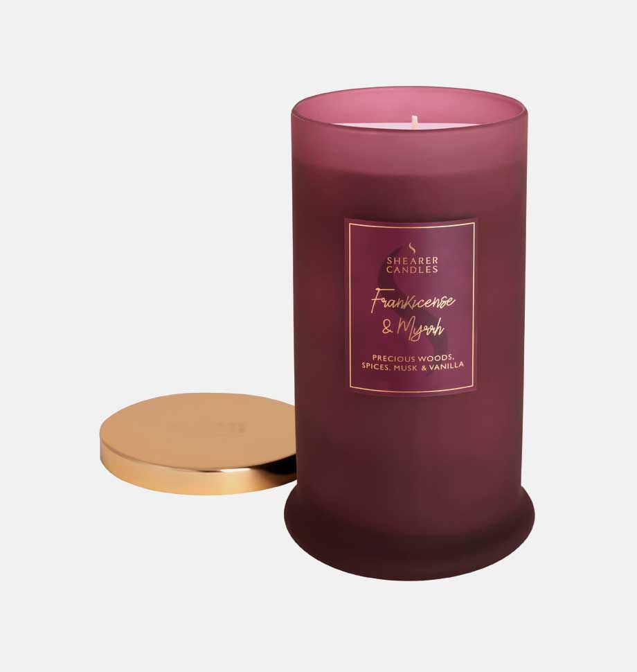 Frankincense and Myrrh Large Tin Candle