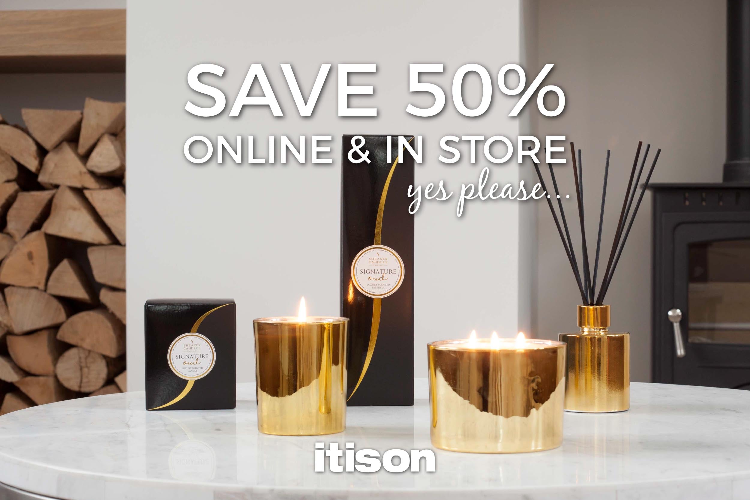 50% off online and in stores with Itison Voucher
