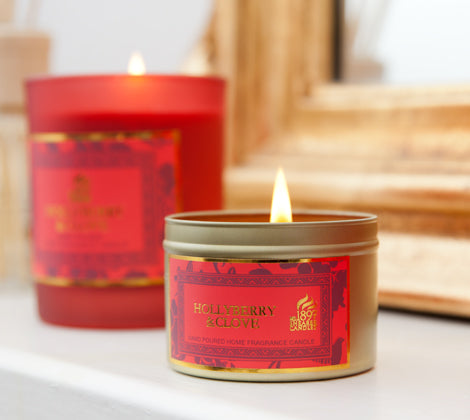 Hollyberry and Clove Scented Candles