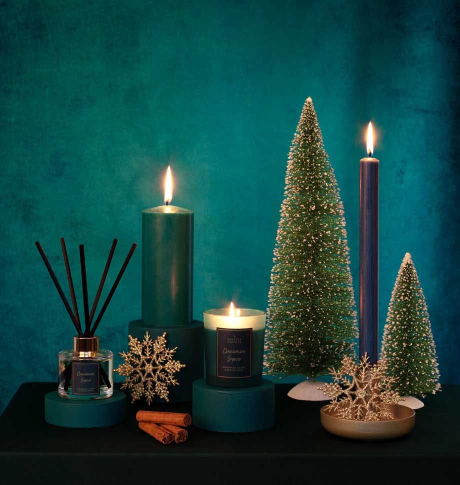 Teal 10 inch Dinner Candles x 6 