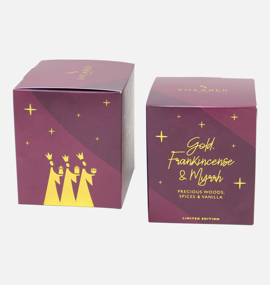 gold candle gift box