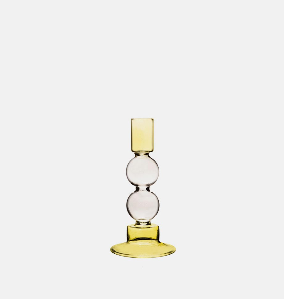 Olive & Grey Bubble Candle Holder