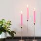 deep pink dinner candles 10 inch