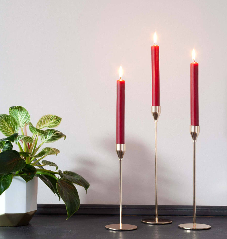 Burgundy Dinner Candles 10 inch x 6 - Shearer Candles