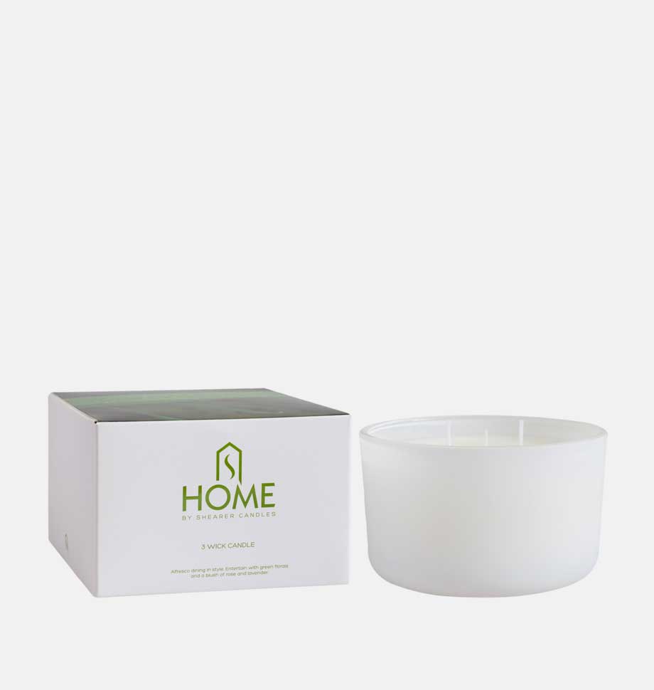Garden 3 Wick Candle With Gift Box