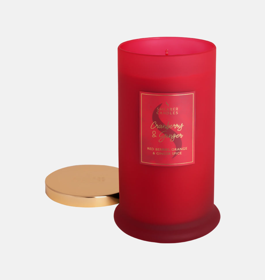 Cranberry and Ginger Tall Pillar Jar Candle